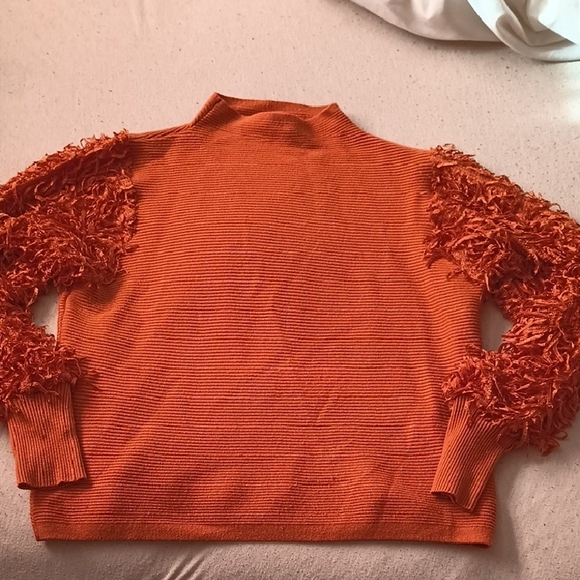 Orange Textured Women's Sweater - Picture 1 of 1